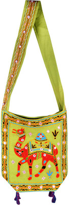

Rajrang Women Casual Green, Red, Yellow Cotton Sling Bag