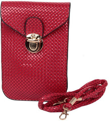 

Trendberry Women Casual Red PU Sling Bag