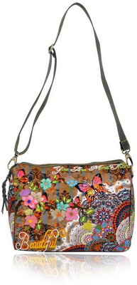 

Mister Maker Girls Casual Multicolor Canvas, PU Sling Bag