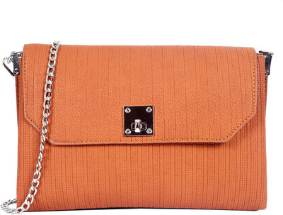Lino Perros Women Casual Tan Leatherette Sling Bag