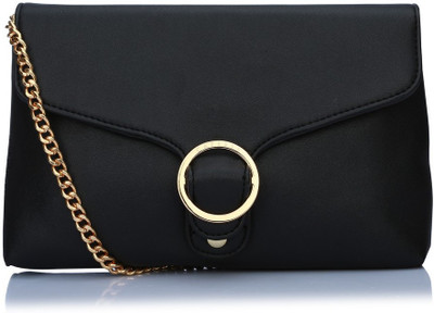 

Caprese Women Evening/Party Black Leatherette Sling Bag