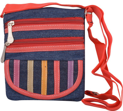 

Arisha kreation Co Women Casual Red Denim Sling Bag