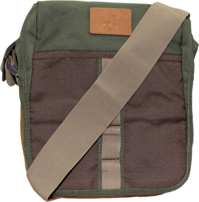

CAT Men & Women Casual Green, Brown Polyester Sling Bag, Brown;green