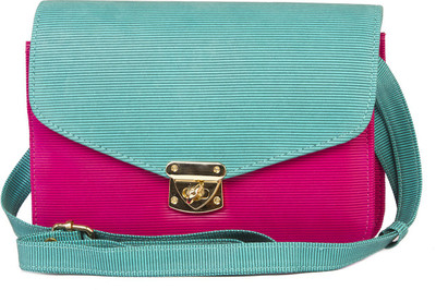 

Rysha Women Casual Green, Pink PU Sling Bag