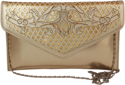 

Exotic Women Casual Gold PU Sling Bag