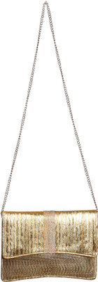 

Impress Women Casual Gold PU Sling Bag