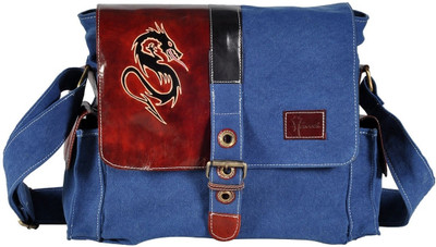 

Hawai Men & Women Casual Blue Cotton Sling Bag