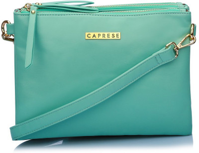 

Caprese Women Casual Green Leatherette Sling Bag