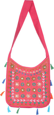 

Rajrang Women Casual Pink Cotton Sling Bag