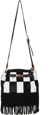 

Kleio Girls Black Leatherette Sling Bag