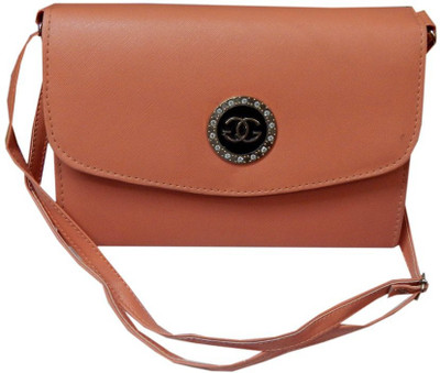 

Navaksha Women Orange PU Sling Bag