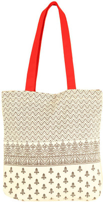 

Bag Factory Girls Casual White Canvas Tote