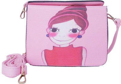 

Feliza Women Casual Pink Leatherette Sling Bag