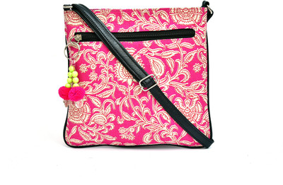

Pickpocket Women Casual Pink Cotton, Canvas Sling Bag