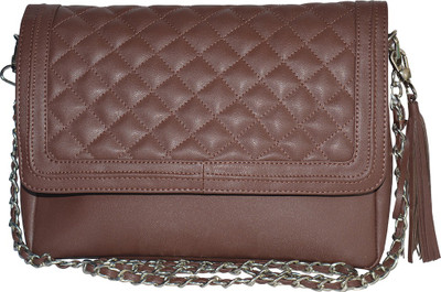 

Famous by Payal Kapoor Women Casual Brown Leatherette Sling Bag