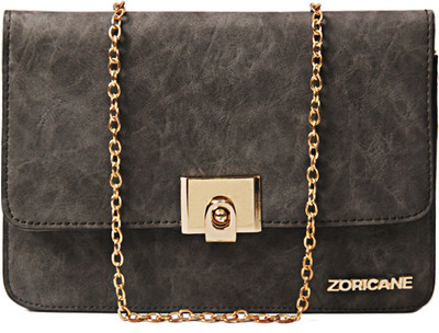

Zoricane Women Evening/Party Grey PU Sling Bag