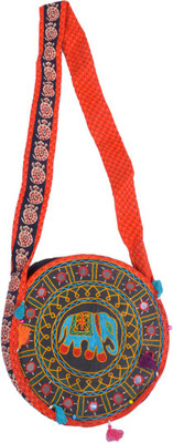 

Shopolics Girls Casual Multicolor Cotton Shoulder Bag