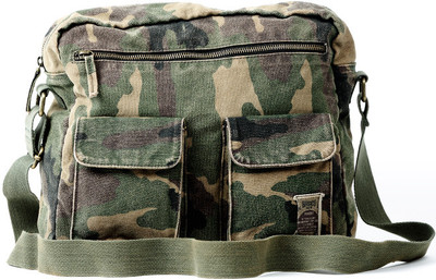 

Basics Men & Women Casual Green Cotton Sling Bag