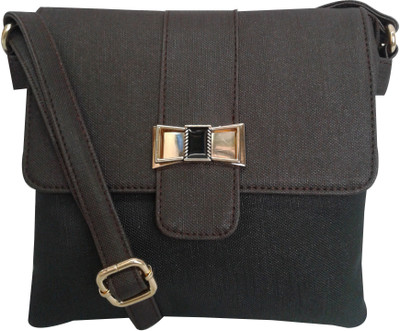 

Falah Bag Works Girls Casual Brown PU Sling Bag