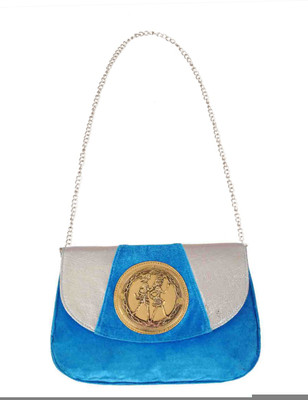 Ratash.com Women Casual Blue Velvet Shoulder Bag