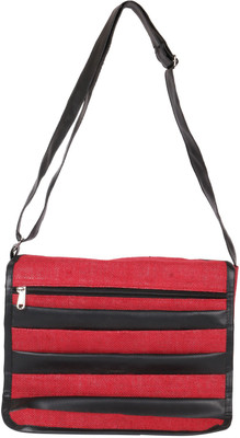 Benicia Women Casual Red Jute Sling Bag