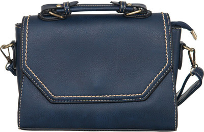 

Peaubella Women Casual Blue Leatherette Sling Bag