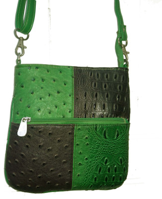 

Surmount Girls Casual Green PU Sling Bag