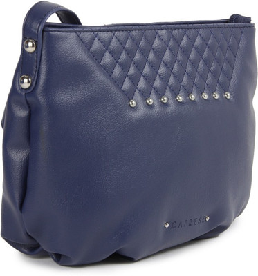 

Caprese Women Casual Blue Genuine Leather Sling Bag