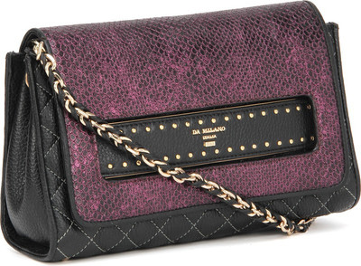 

Da Milano Women Casual Black, Purple Sling Bag