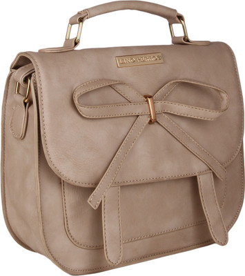 

Lino Perros Women Beige Leatherette Sling Bag