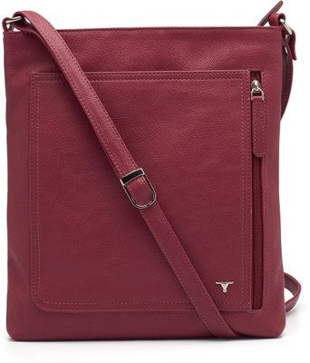 

Bulchee Women Casual Pink Leatherette Sling Bag