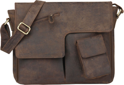 

Leaderachi Men & Women Casual, Formal, Sports Brown Genuine Leather Sling Bag