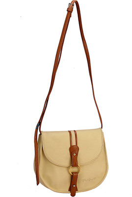 

The Zoya Life Women Formal Beige PU Sling Bag