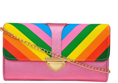 

Hawai Women Evening/Party Multicolor PU Sling Bag