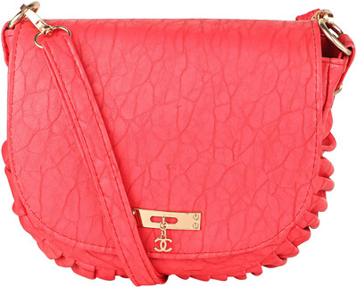 

Emblazon Women Casual Pink PU Sling Bag