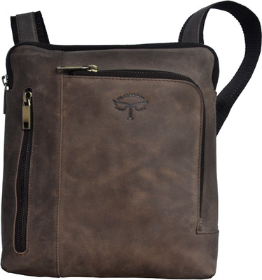 

Tamanna Men & Women Casual Brown Genuine Leather Sling Bag