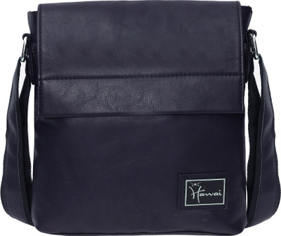 

Hawai Men & Women Casual Blue PU Sling Bag