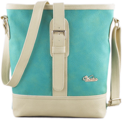 

Voaka Girls Casual Beige, Green PU Sling Bag