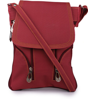 

SKMARTS Women Maroon PU Sling Bag