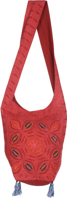 

Rajrang Women Casual Red, Green Cotton Sling Bag, Green;red