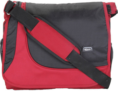 

Comfy Men Casual Red, Black Nylon Sling Bag, Black;red