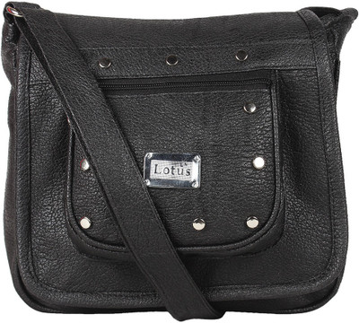 

Savitri Arts Women Casual Black PU Sling Bag