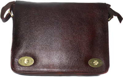 

HugMe.fashion Men & Women Formal Brown Genuine Leather Sling Bag