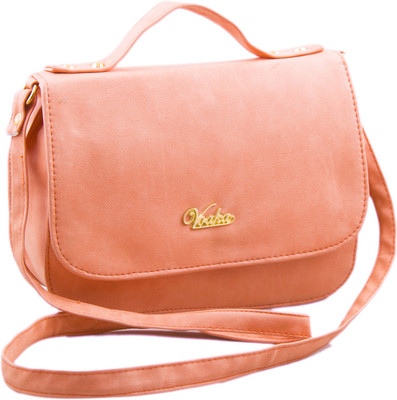 Voaka Women Casual Orange PU Sling Bag