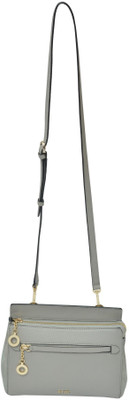 

RI2K Girls Casual Grey Genuine Leather Sling Bag