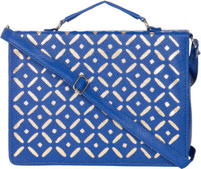 MTE Girls Casual Blue Leatherette Sling Bag