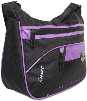 

Zwart Men Casual Black, Purple Polyester Sling Bag