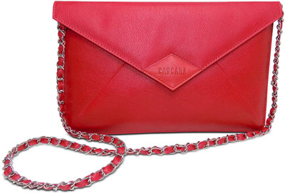 

Cascara Women Evening/Party Red Rexine Sling Bag