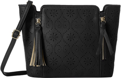 

Stella Ricci Women Casual Black PU Sling Bag