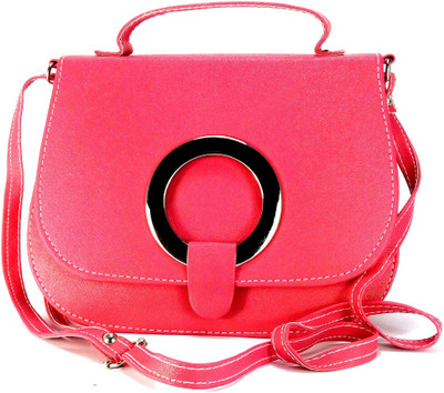 

Darin Cario Girls Casual Pink PU Sling Bag